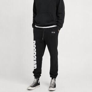 RtA x DOGPOUND Terry Jogger Pant in Black cotton Sz Small
